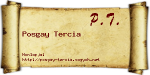 Posgay Tercia névjegykártya